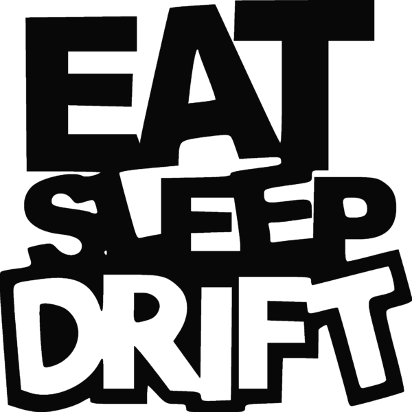 EAT SLEEP DRIFT Sticker 12x12cm